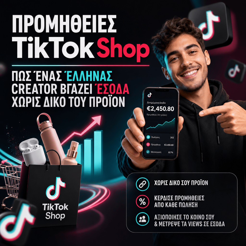 Προμήθειες TikTok Shop: Πώς Ένας Έλληνας Creator Βγάζει Έσοδα Χωρίς Δικό του Προϊόν